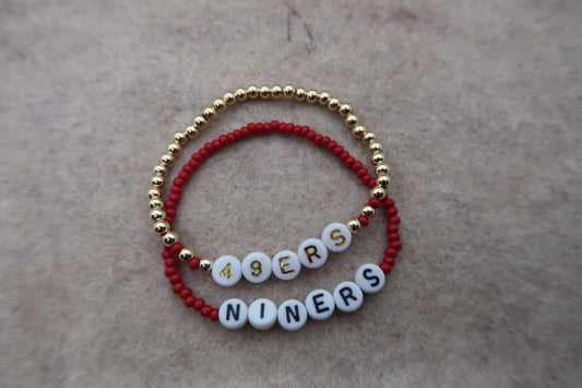 sf 49ers beaded bracelets