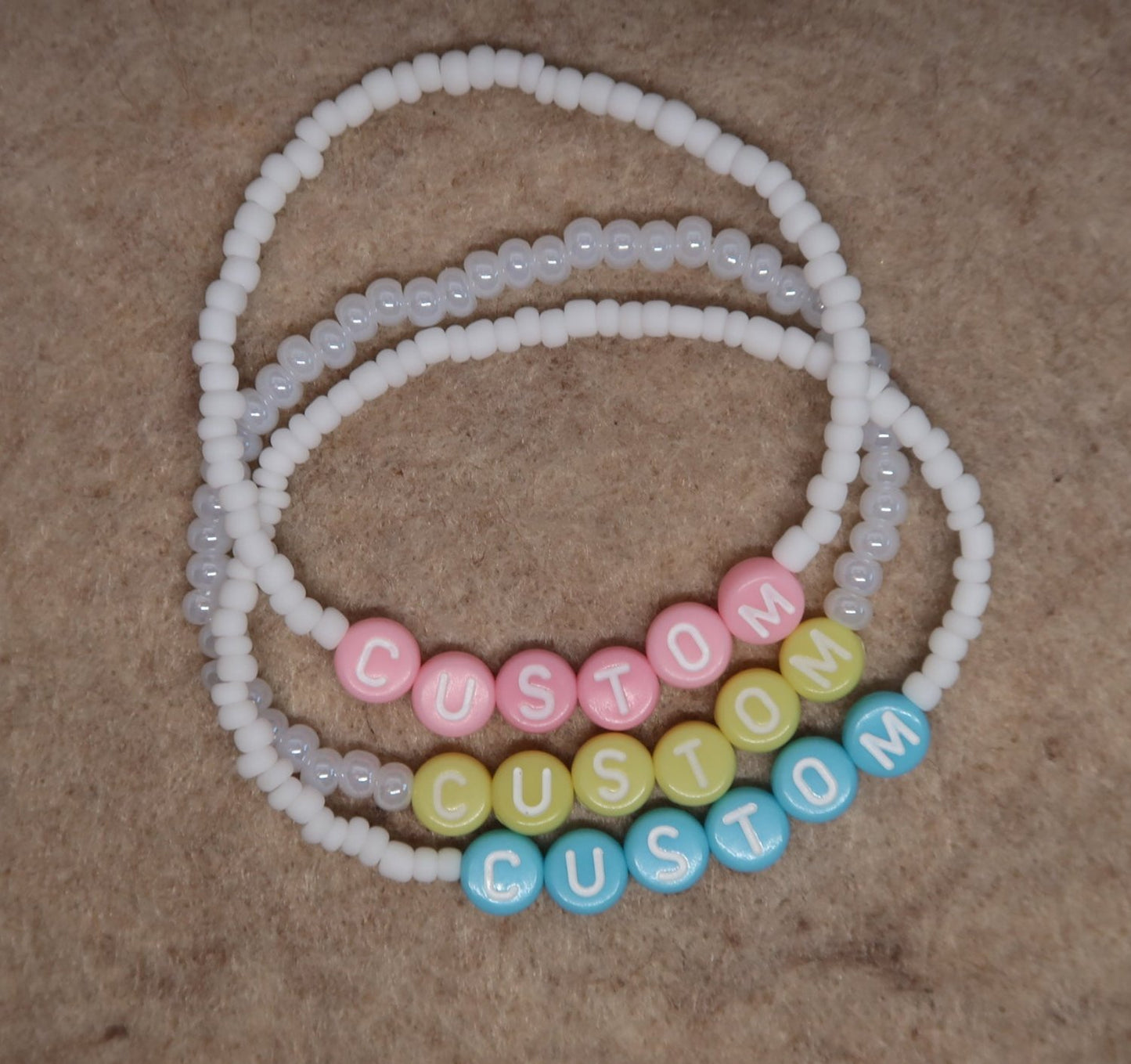 the colourful custom beaded bracelet