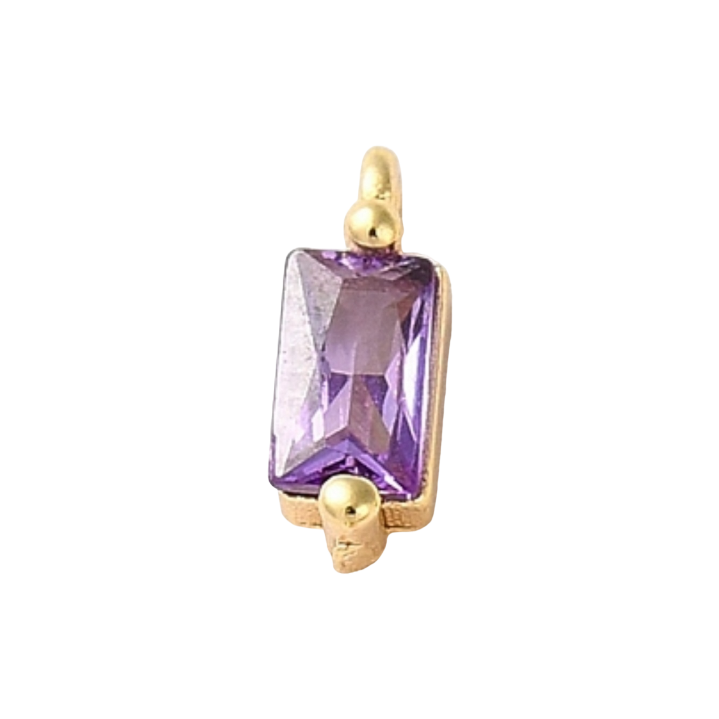gemstone amethyst charm