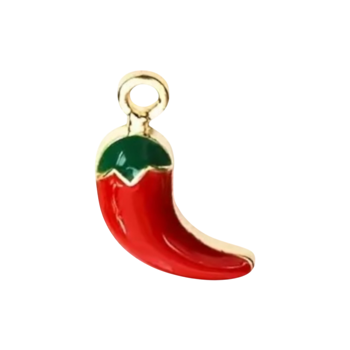 red pepper enamel charm