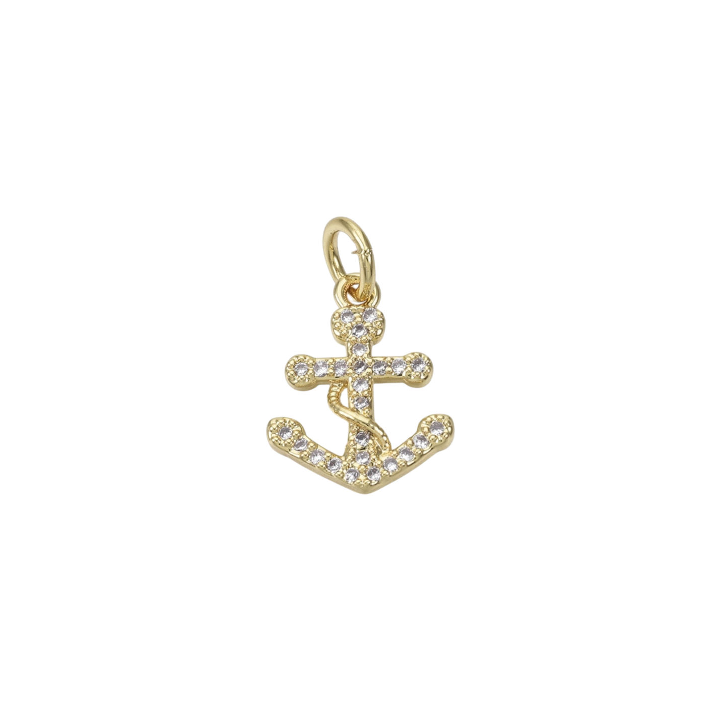 anchor charm rhinestone