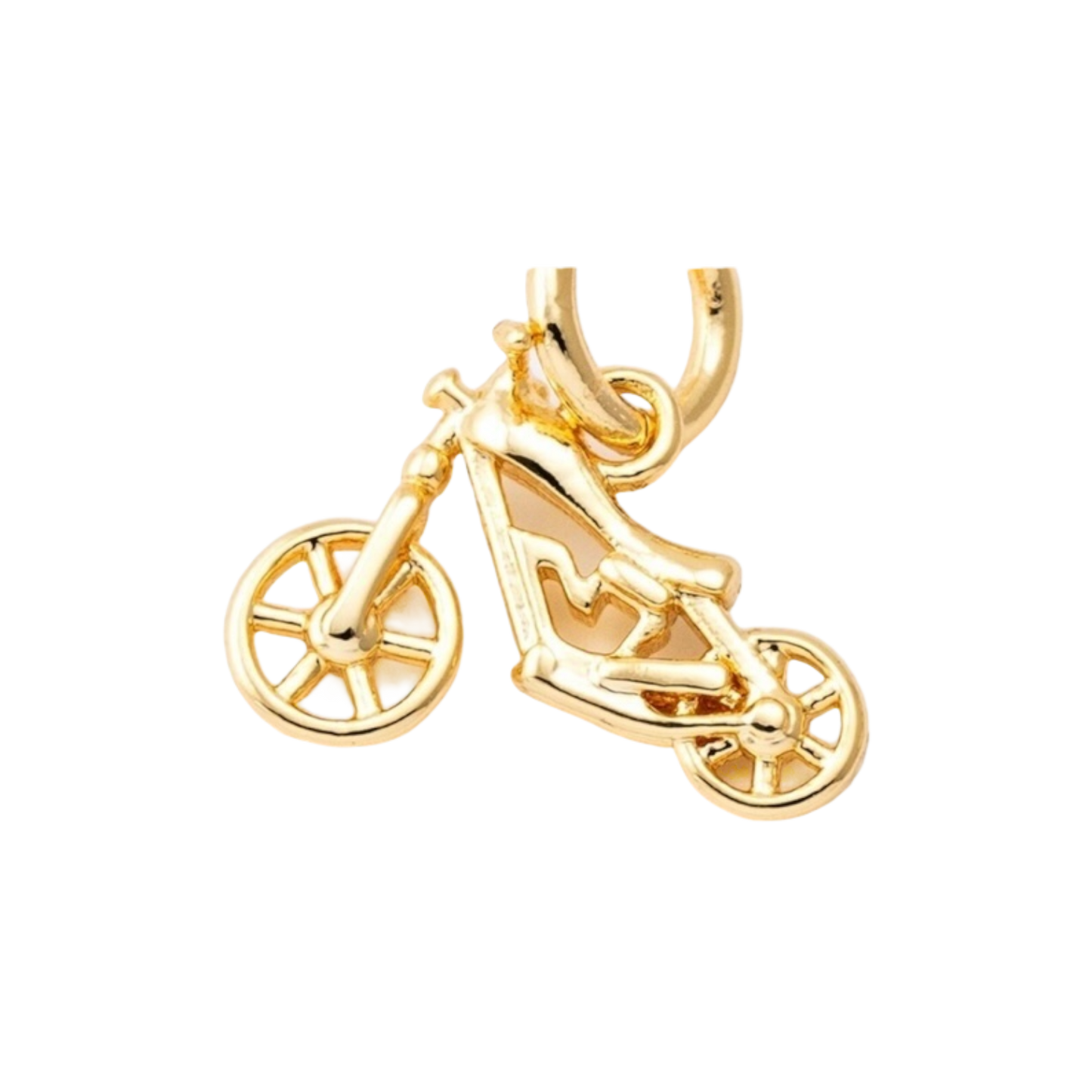 gold motorbike charm