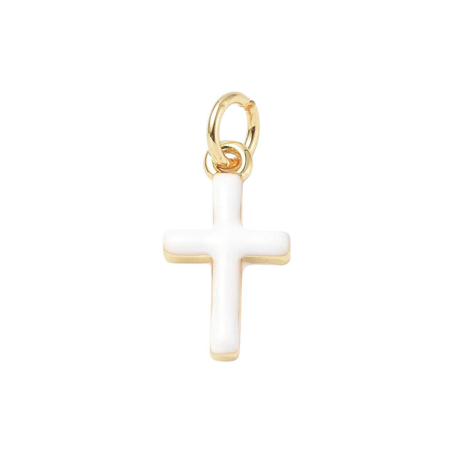 cross charm white