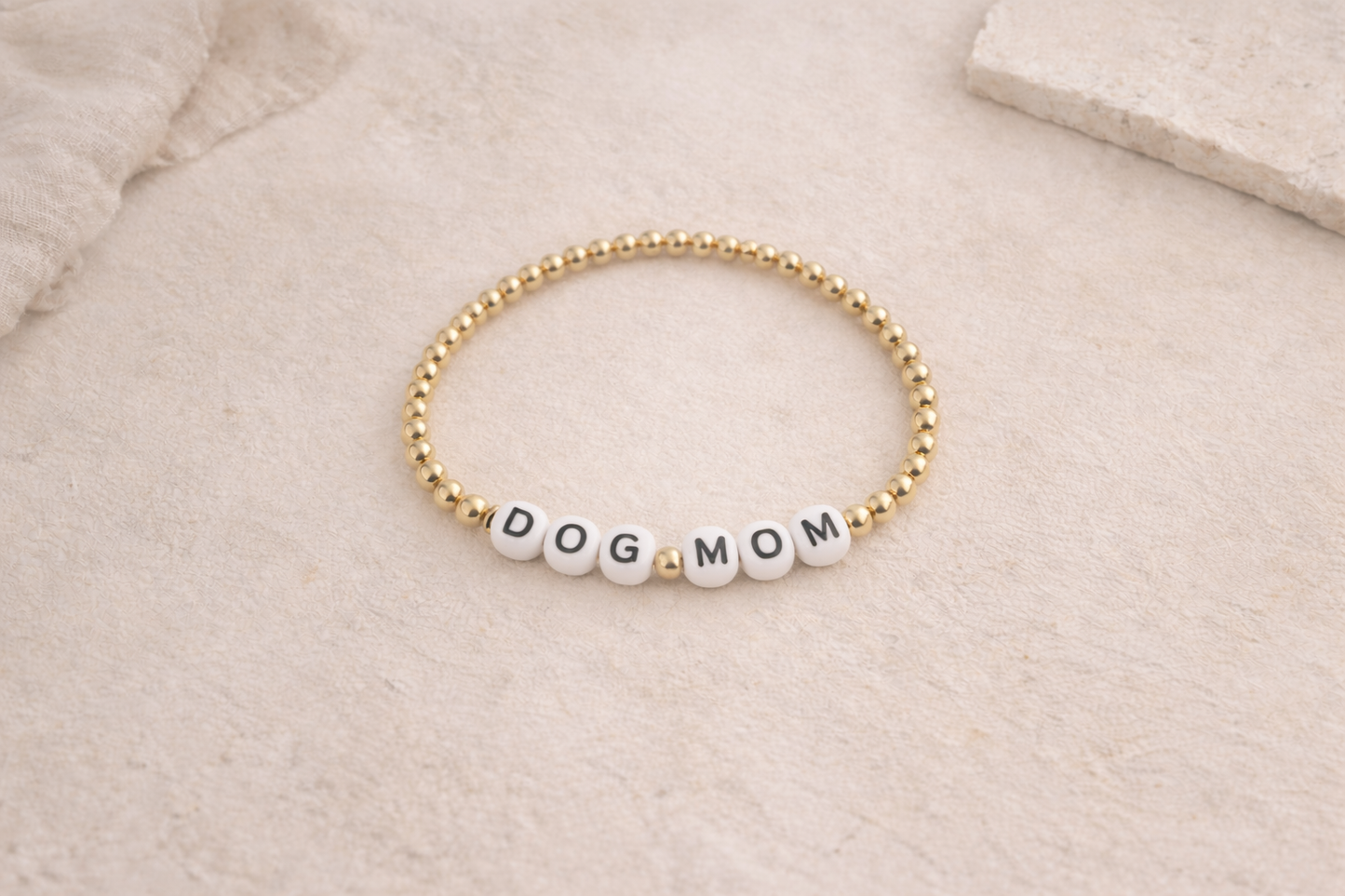dog mom beaded bracelet