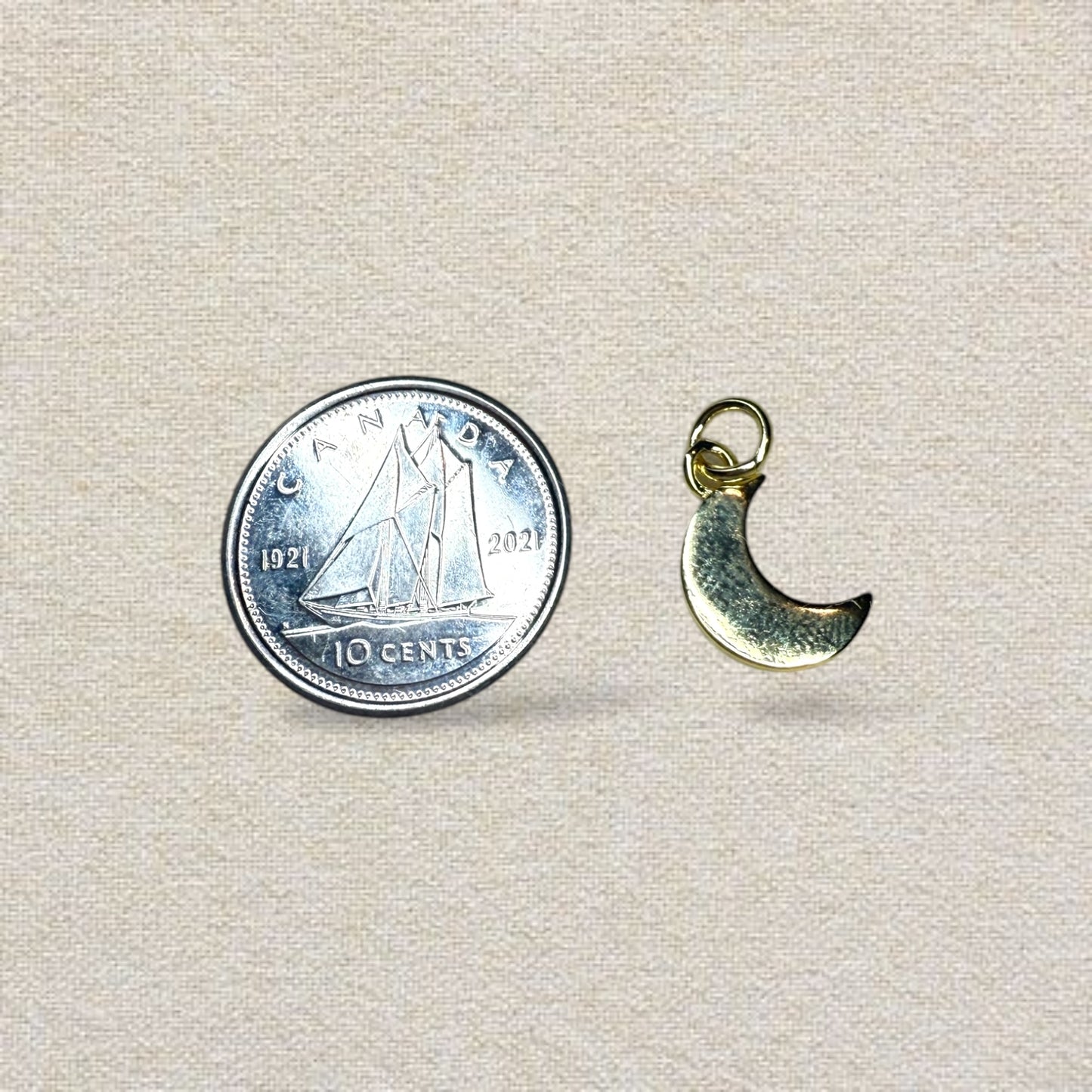 gold moon charm