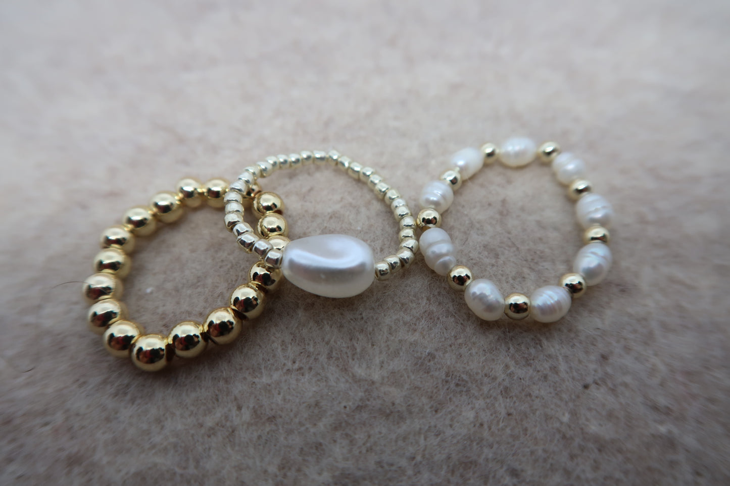 gold filled beaded ring