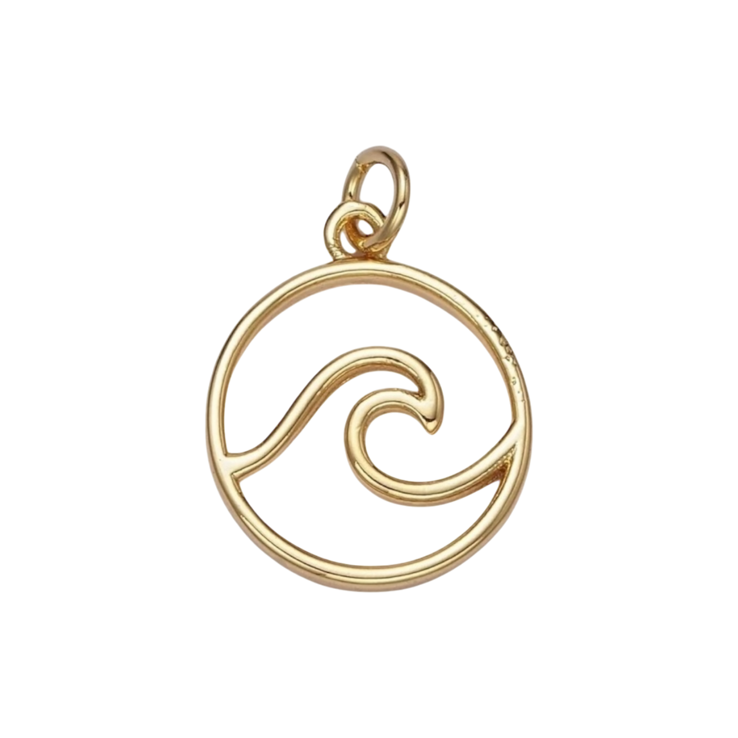 gold wave charm