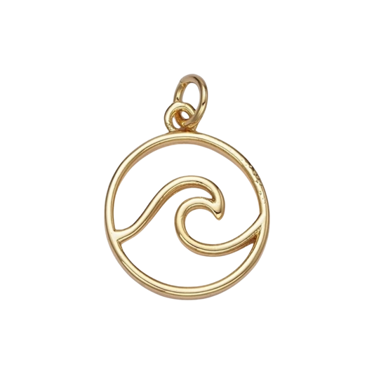 gold wave charm