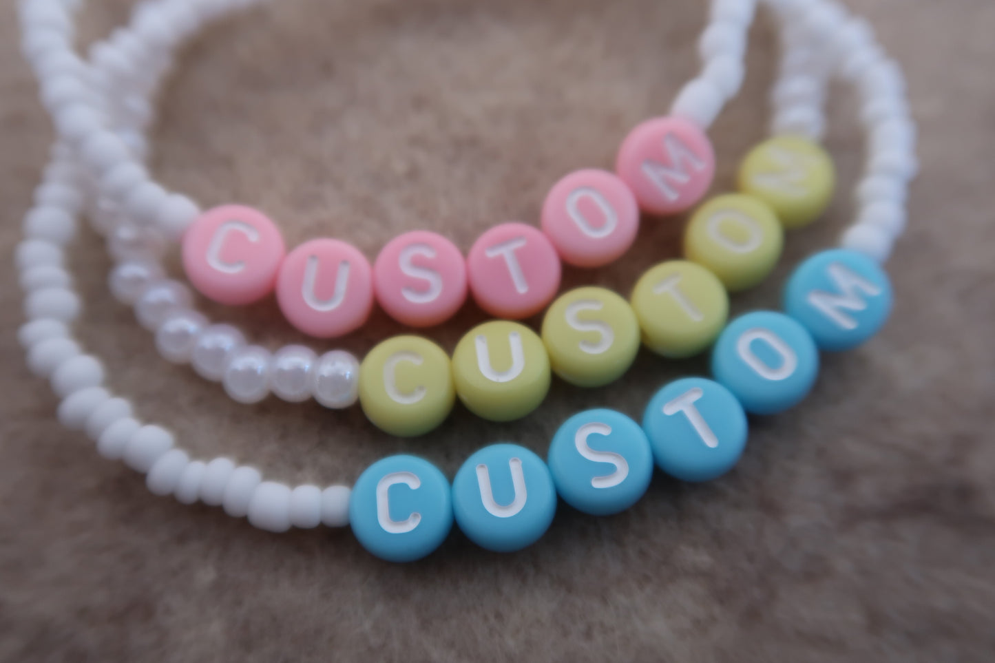 the colourful custom beaded bracelet
