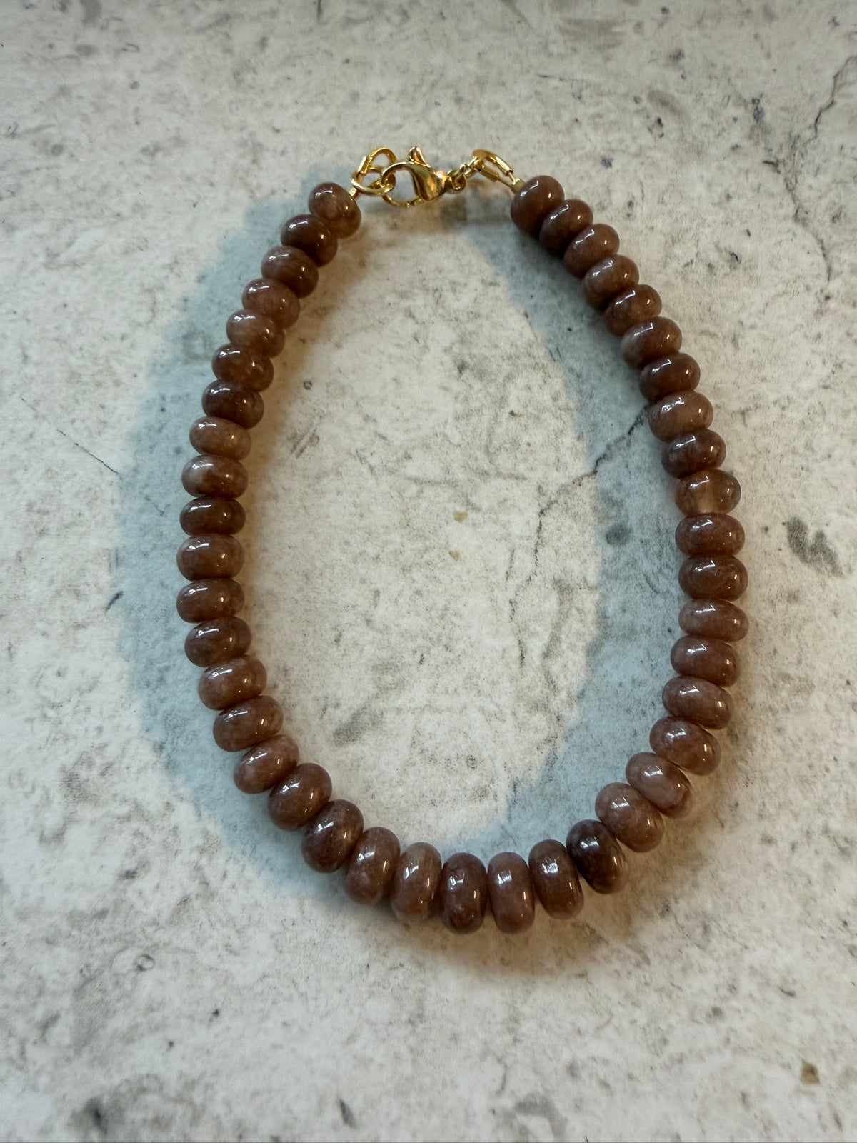 Milk Chocolate Skinny Beaded Bracelet