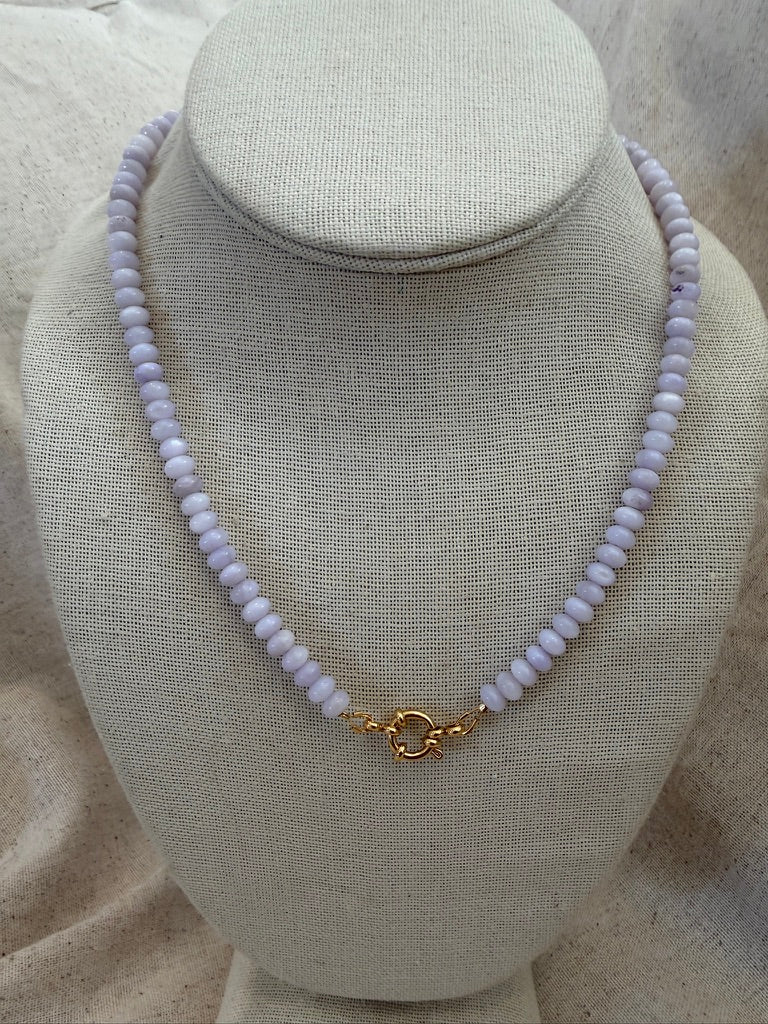 Fireside Beaded Necklace (Lilac)