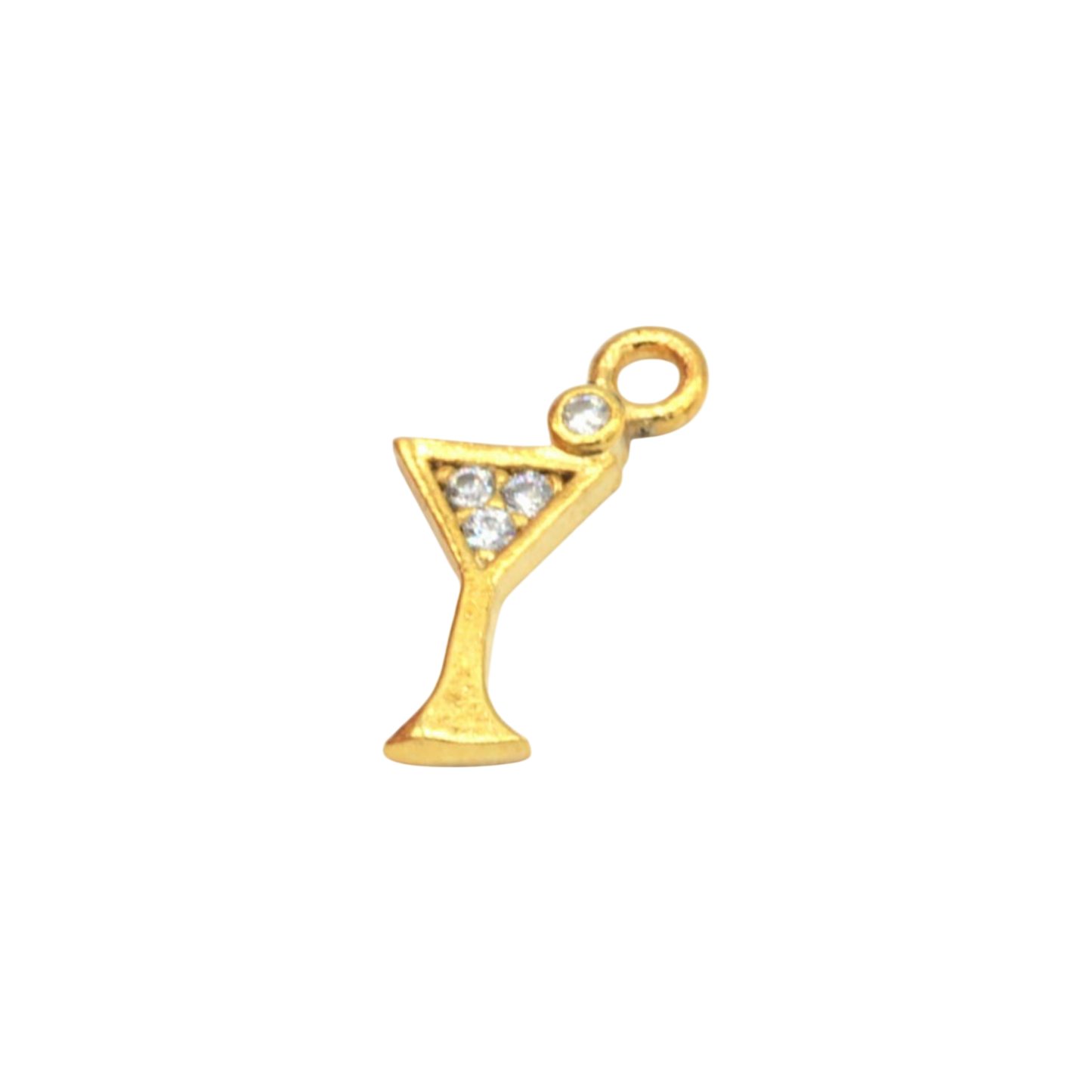 gold mini martini charm
