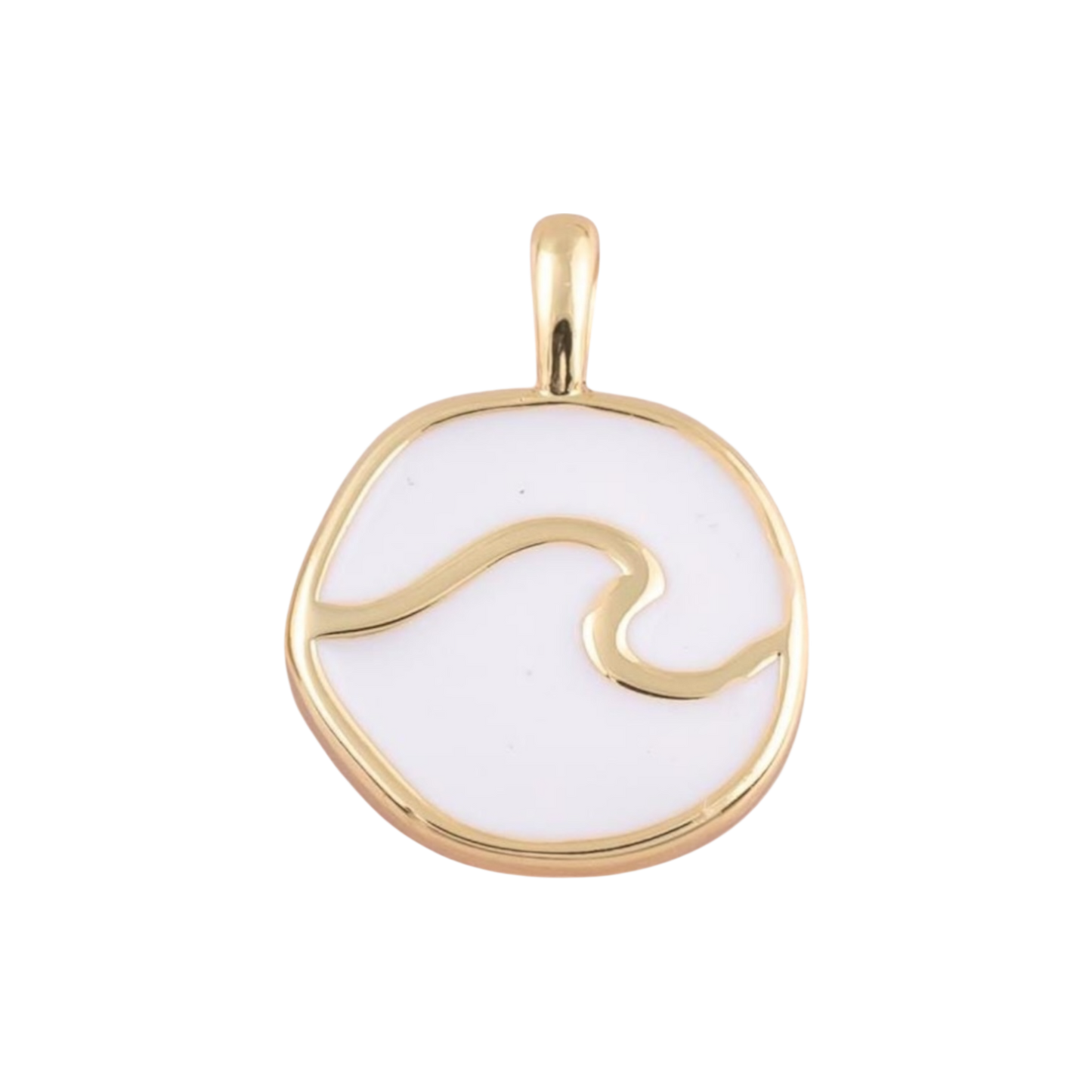 gold and white charm