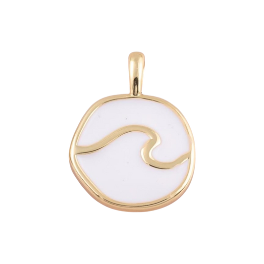gold and white charm