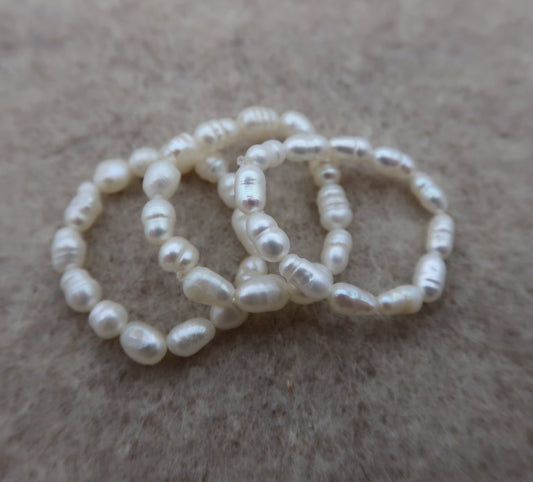 dainty pearl ring
