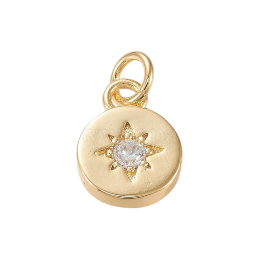 gold pendant star charm