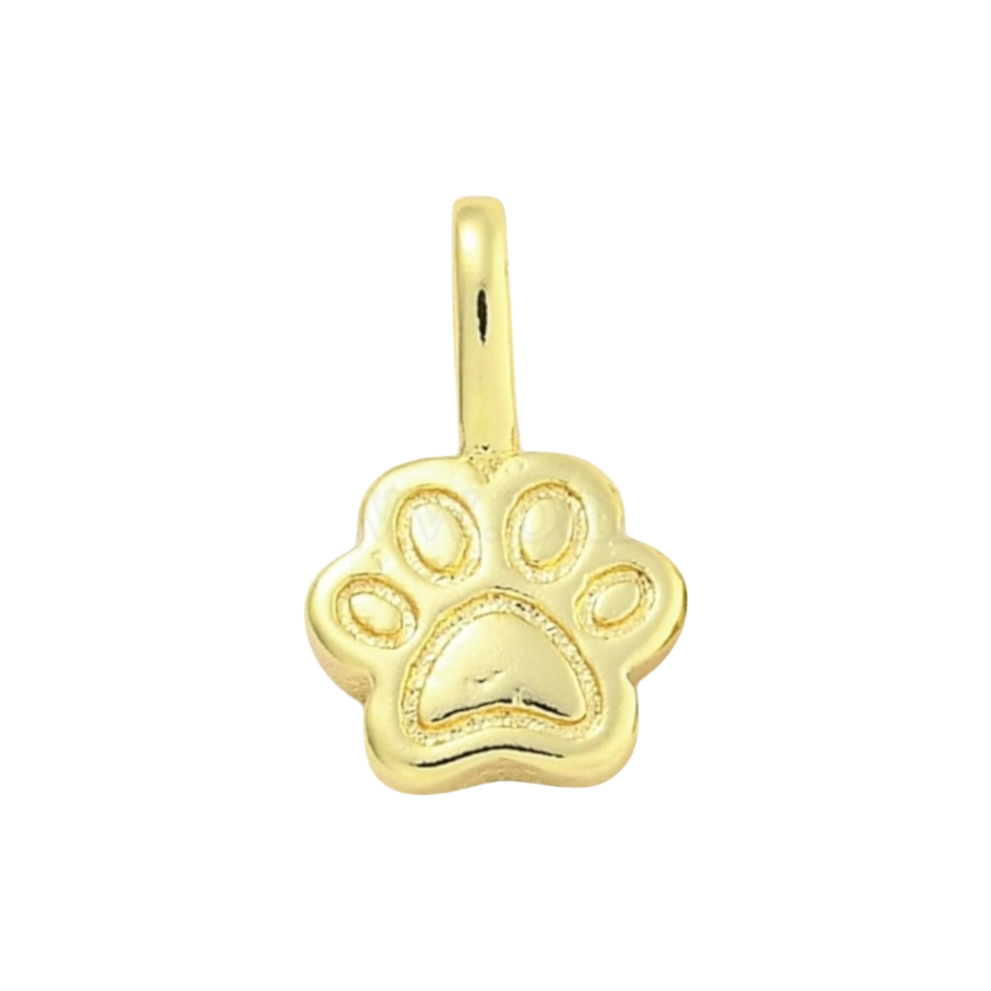 gold mini paw charm