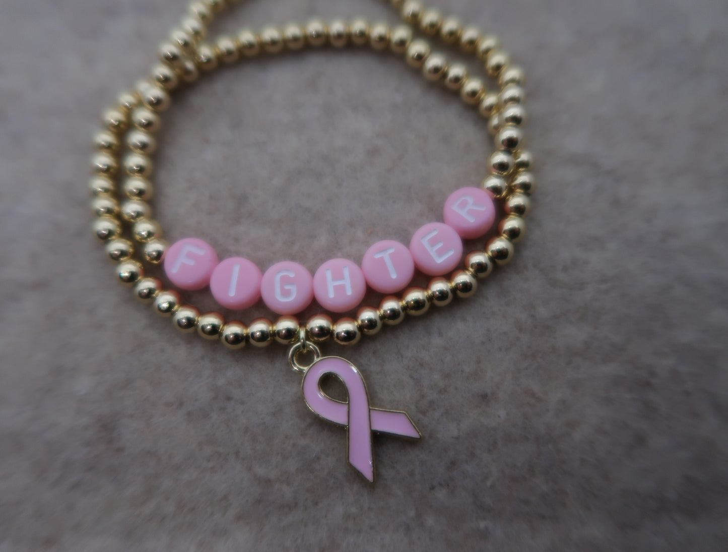 pink warrior bracelet in gold *14k gold filled*