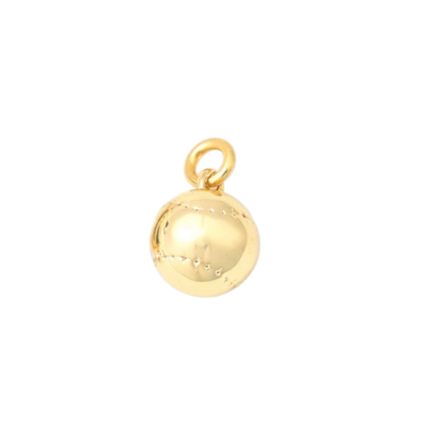 baseball charm gold round