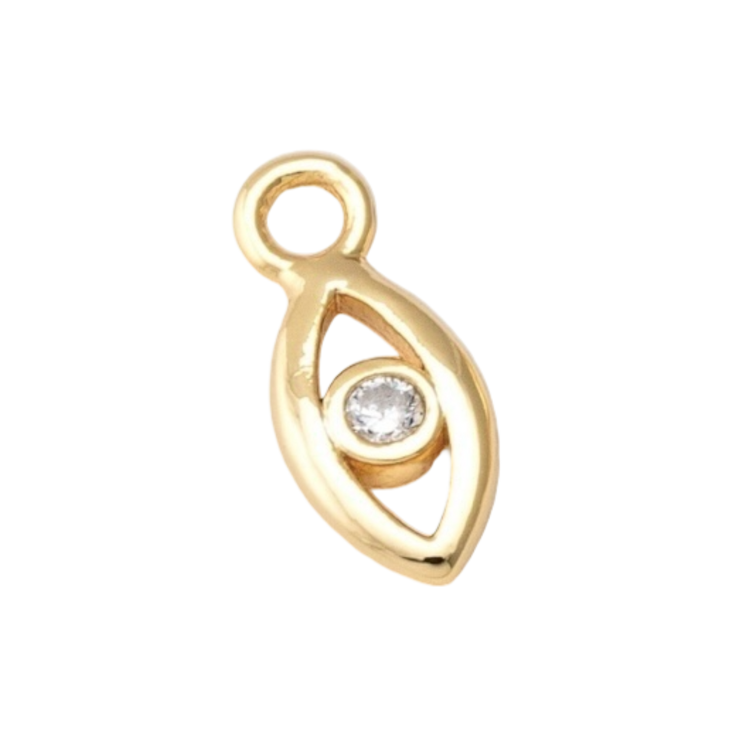 gold evil eye charm