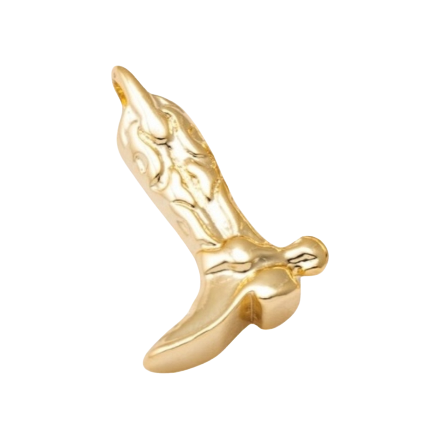 gold cowboy boot charm (3D)