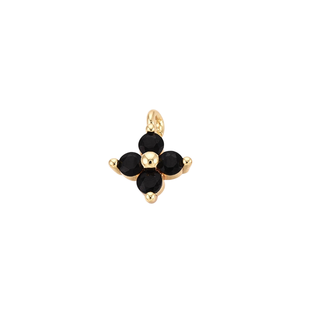 clover charm (black)