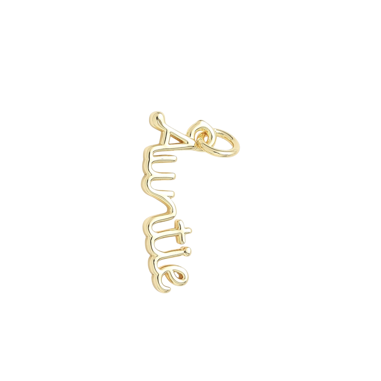 auntie charm in gold