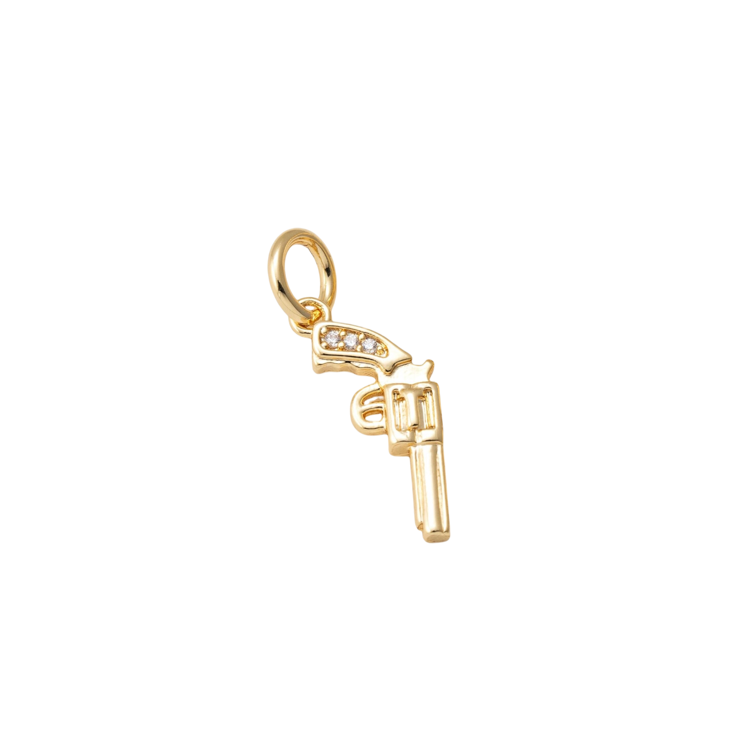 western revolver gun charm