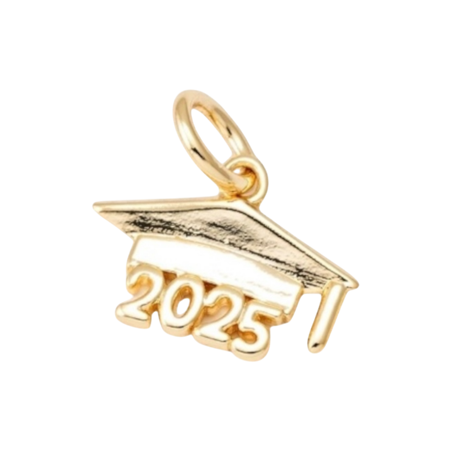 gold 2025 grad cap charm