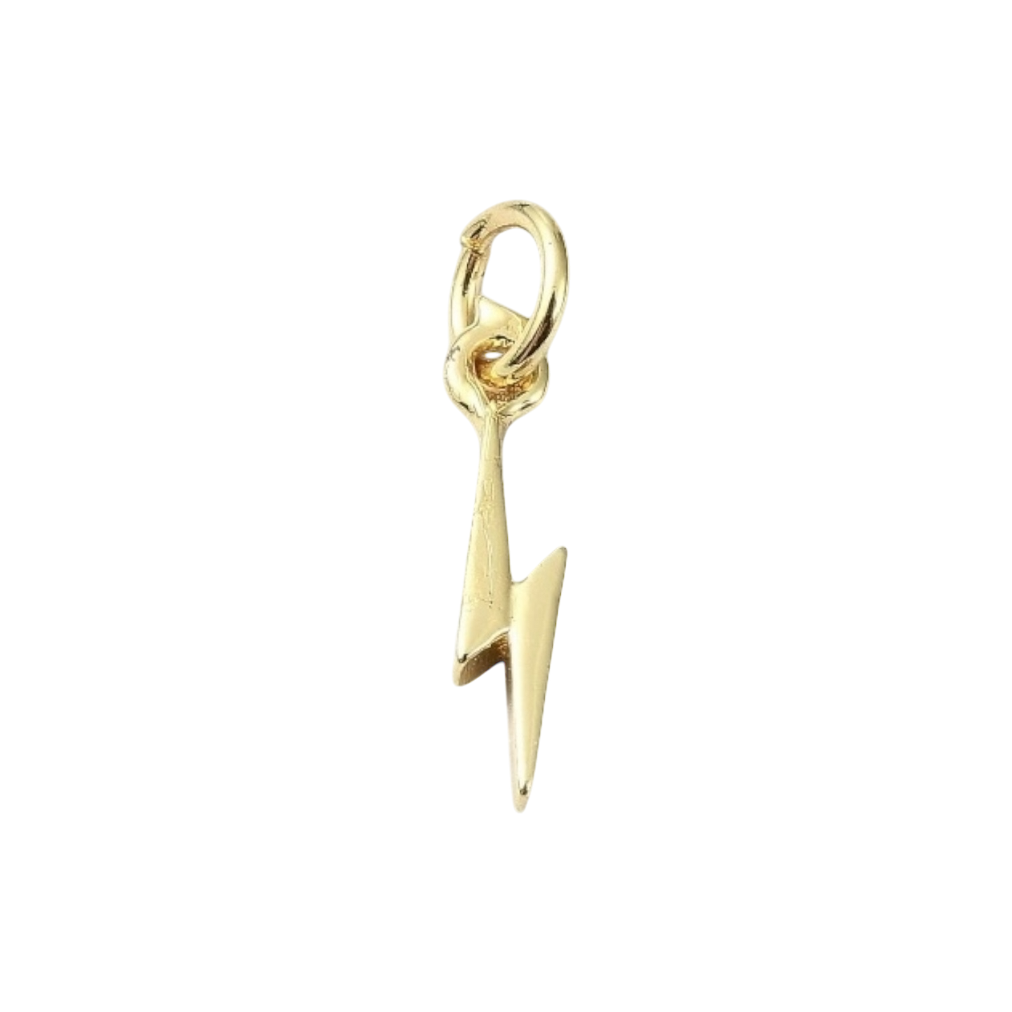 gold mini lightning bolt charm