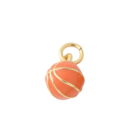 orange basketball charm mini