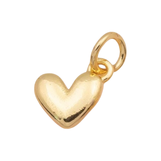 gold mini heart charm