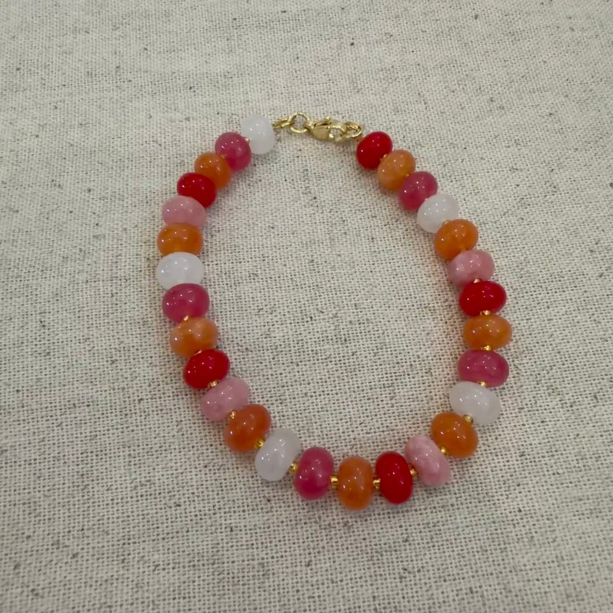 Candy Apple Chunky Beaded Bracelet