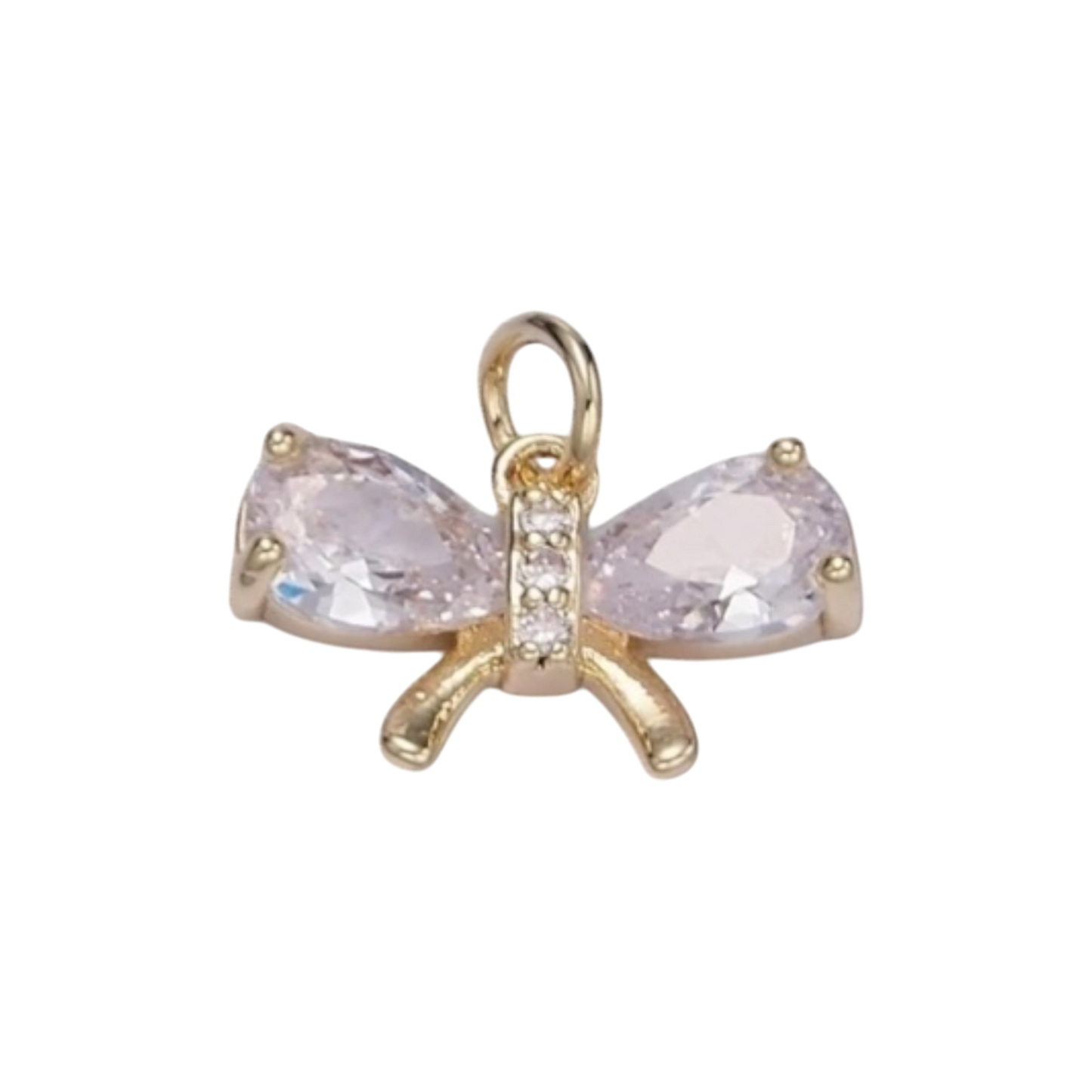 crystal bow charm