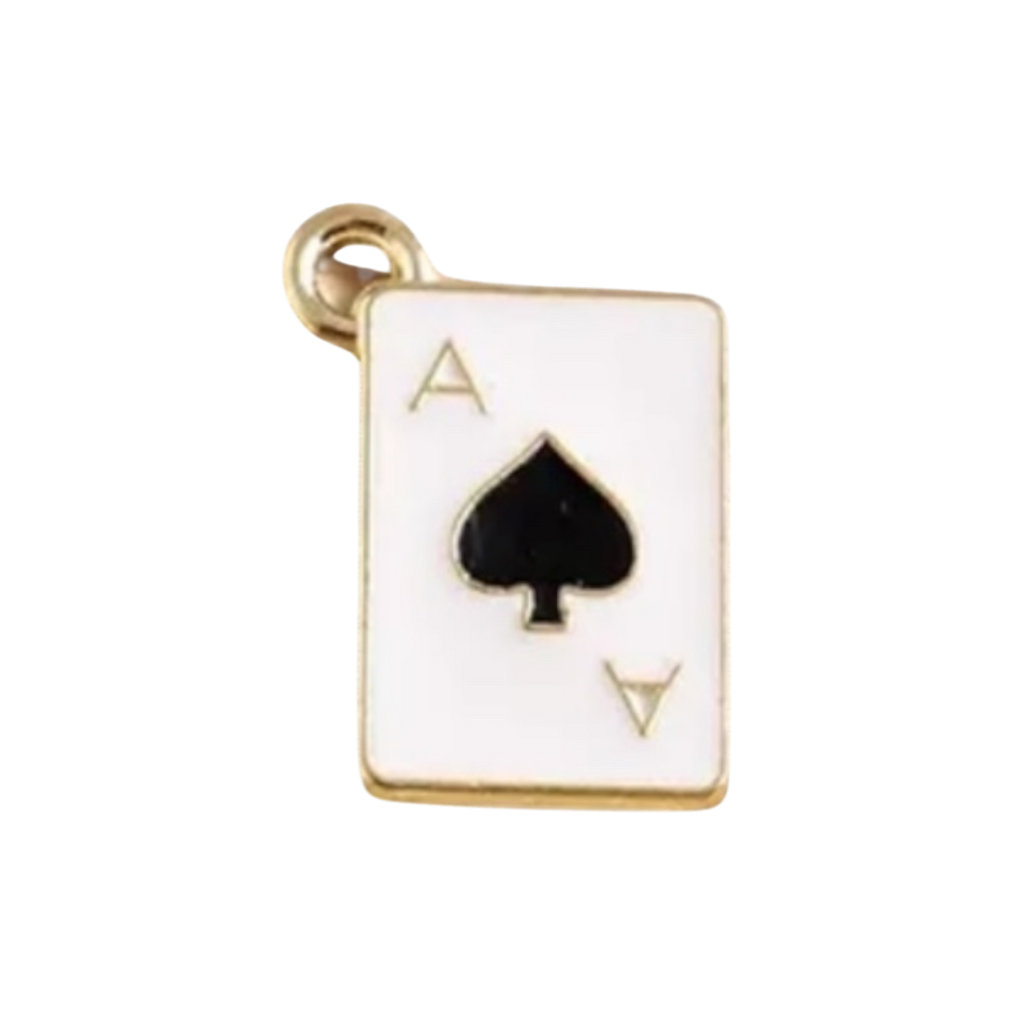 black ace card charm