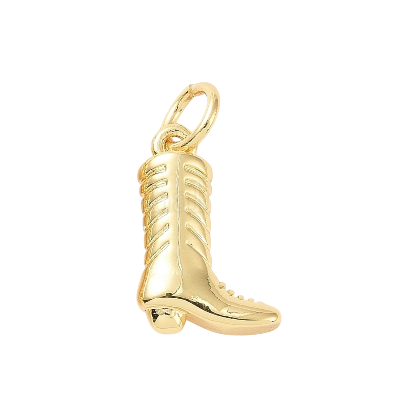 gold cowboy boot charm