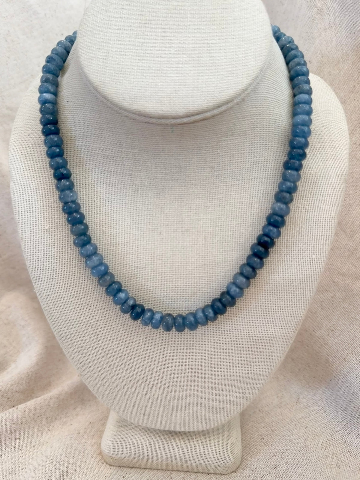 Ripped Blue Jeans Chunky Beaded Necklace