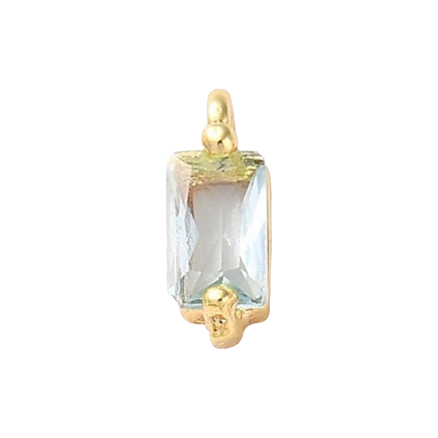 gemstone blue topaz charm