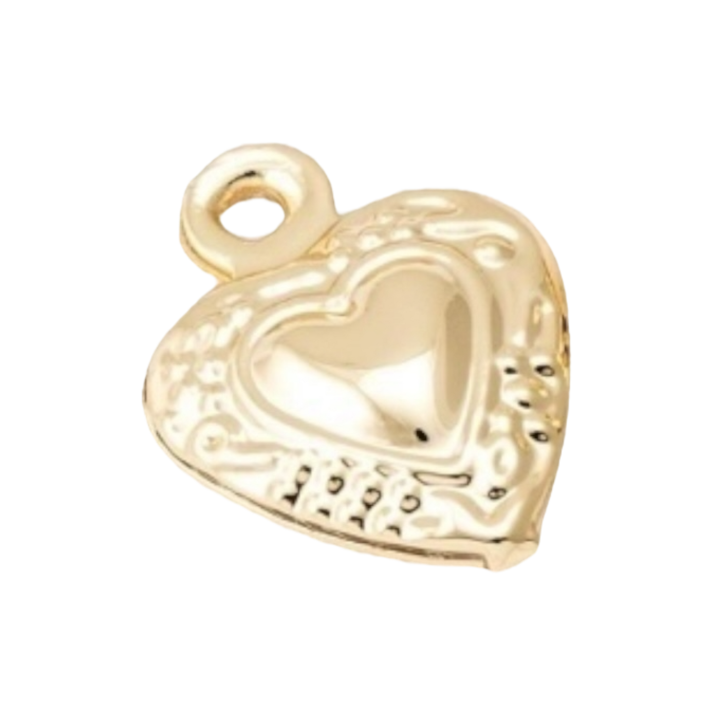gold heart locket charm