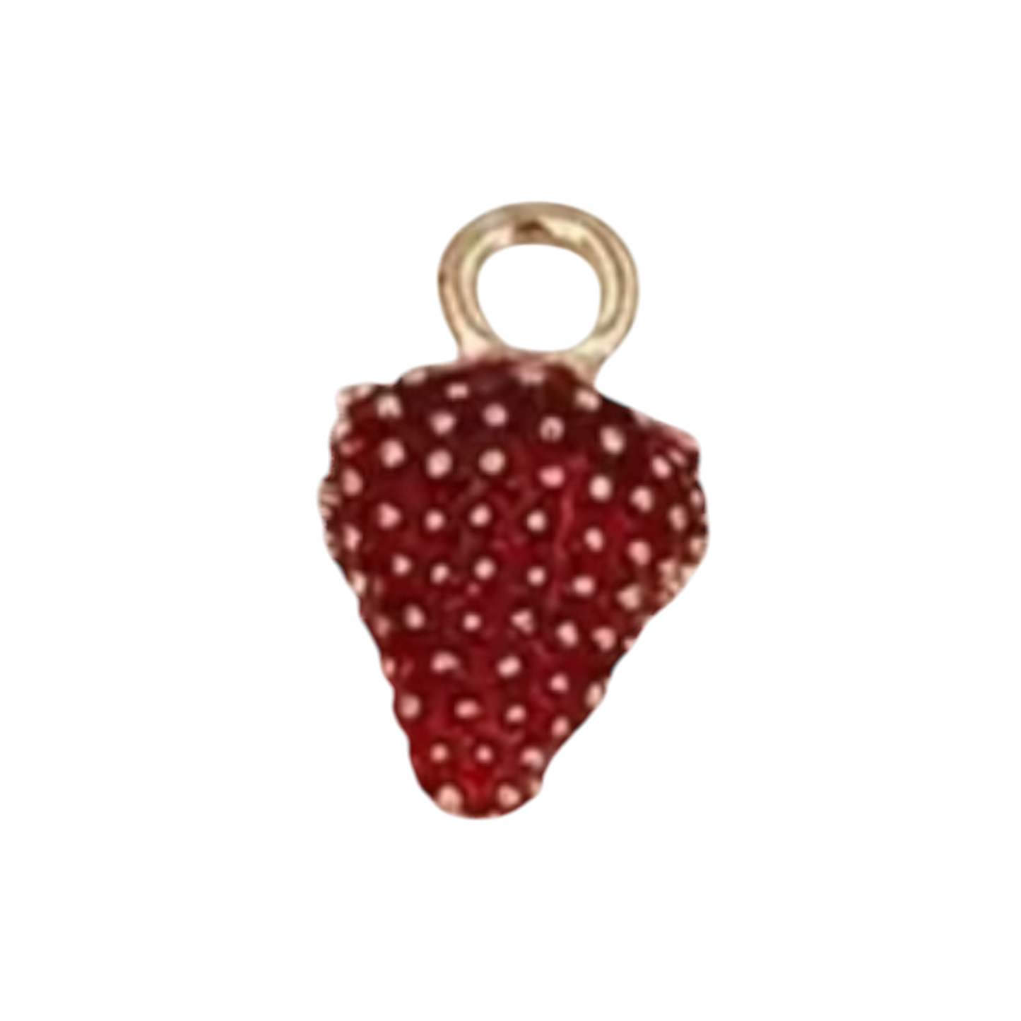 red strawberry charm (textured)