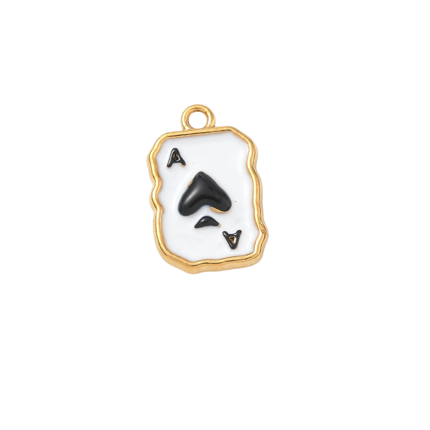 playing card charm (black & white)