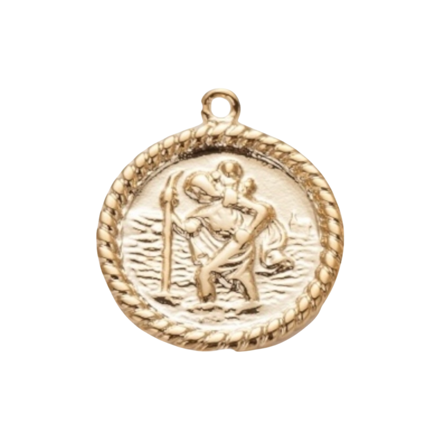 gold saint christopher charm
