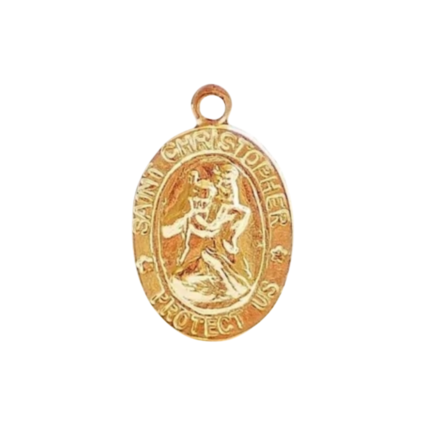 *14k gold filled* saint christopher charm