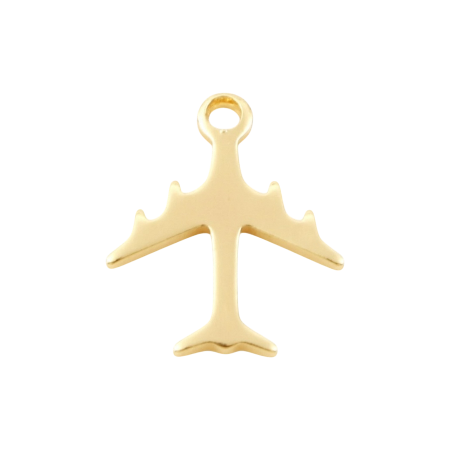 gold airplane charm