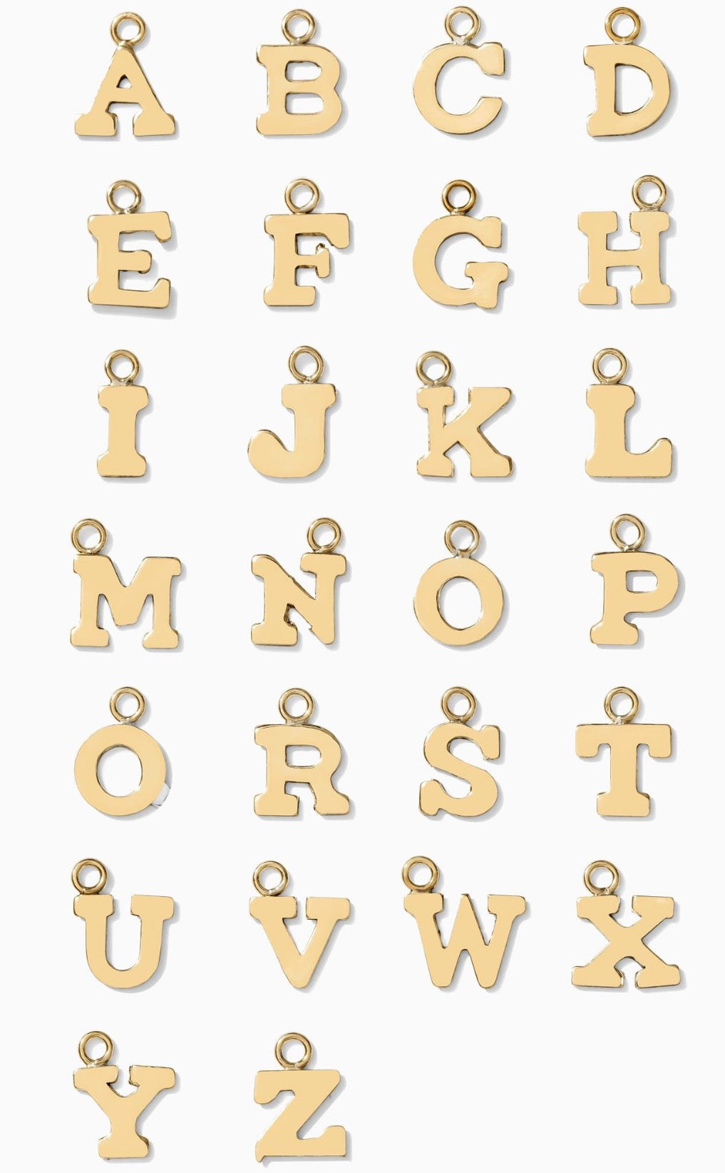 gold letter initial charm *14k gold filled*