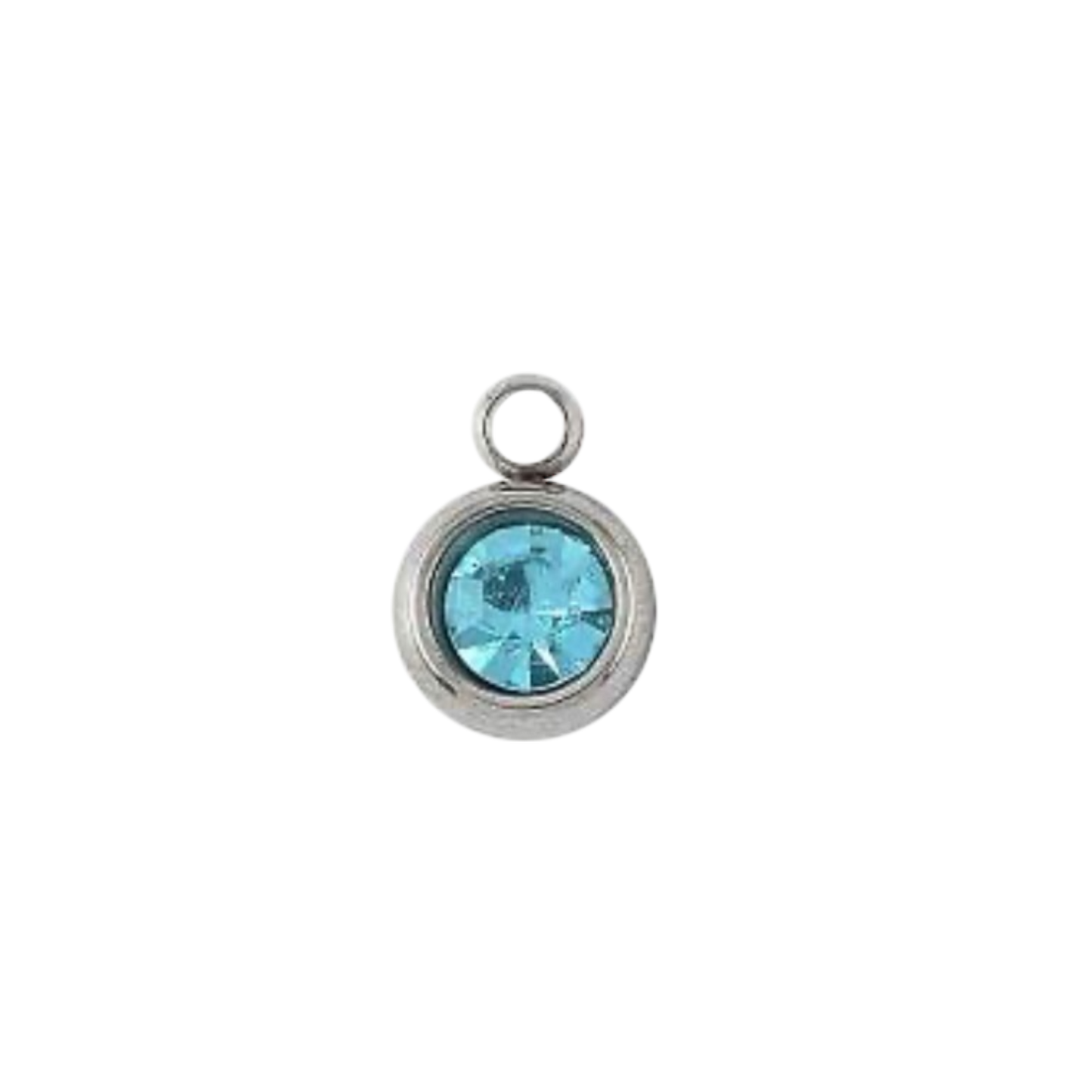 silver birthstone charm