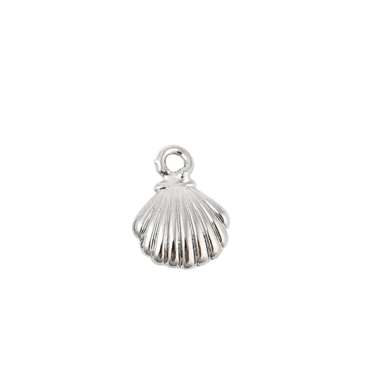 silver seashell charm