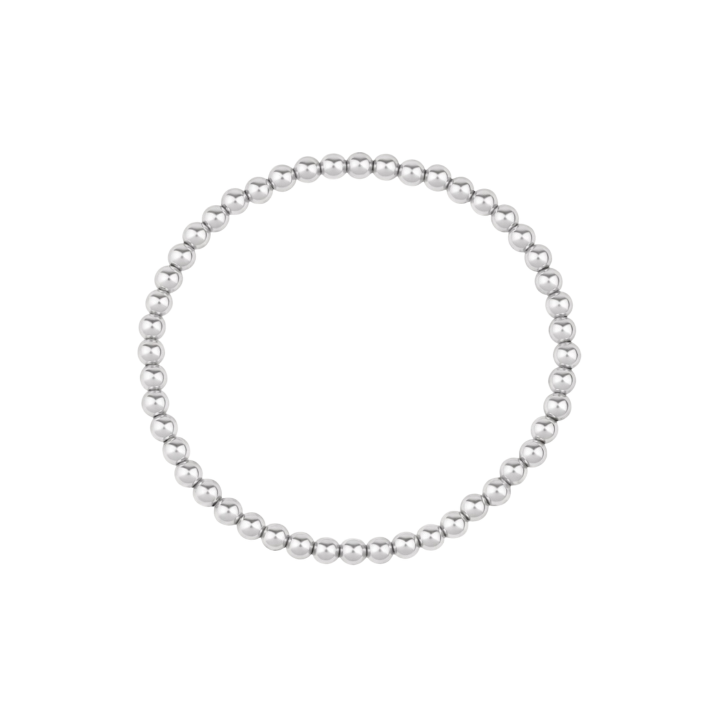 silver beaded bracelet