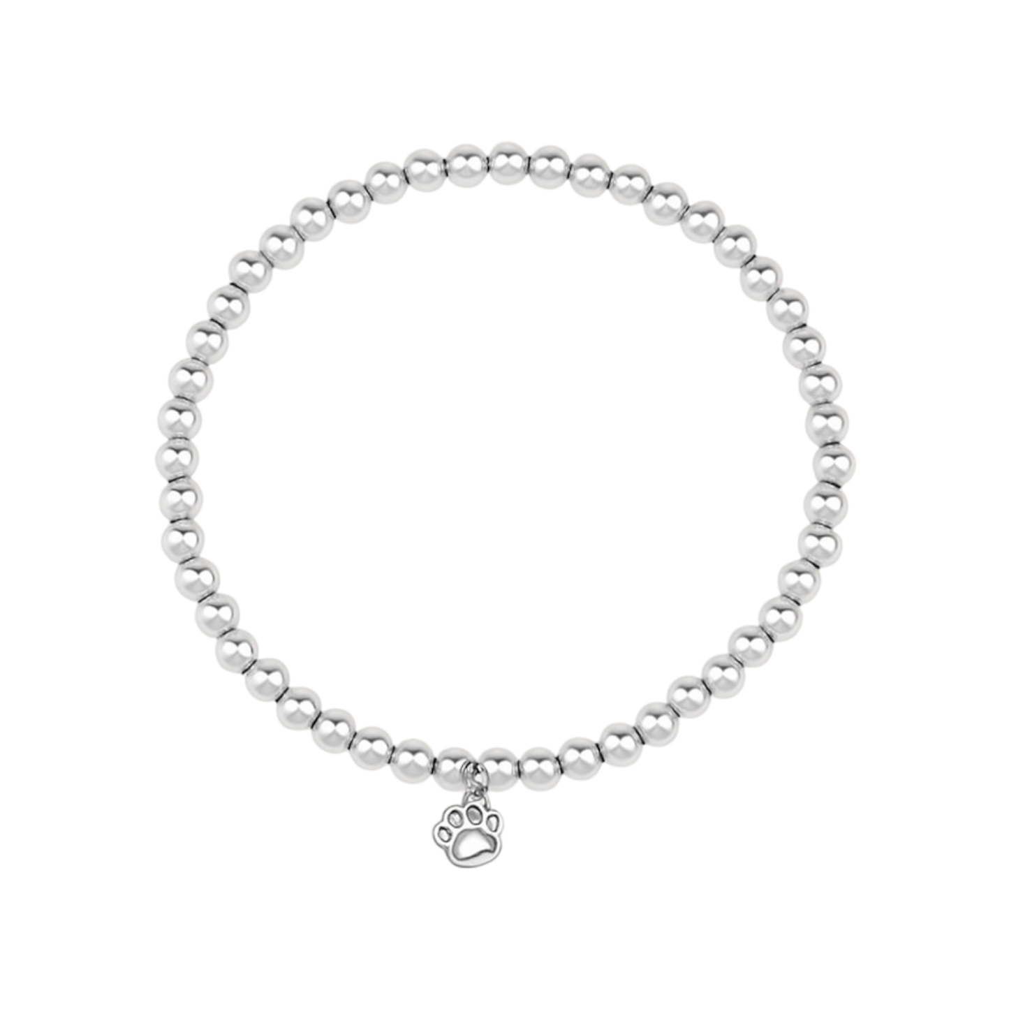 IBC X PAWS beaded bracelet (SILVER)
