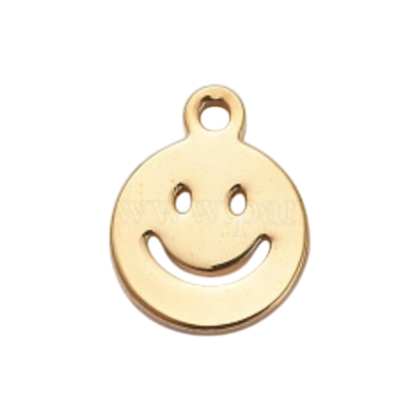gold smiley face charm